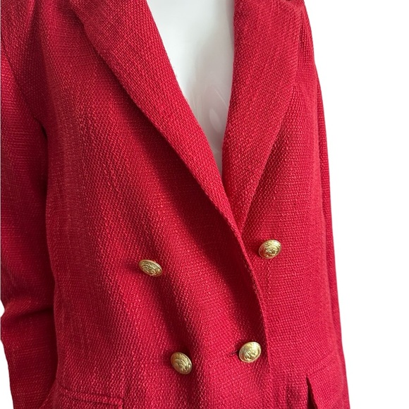 Anthropologie Red Blazer Young Parker - Picture 6 of 10
